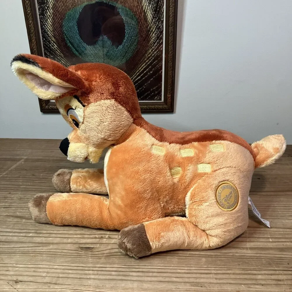 Authentic Disney Store London Exclusive Bambi Clumsy Laying Down Plush Large 13”